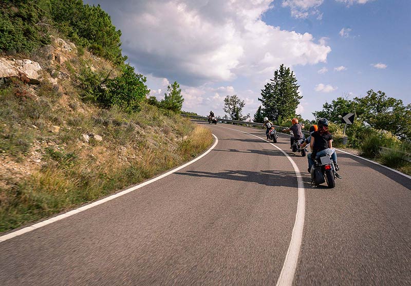 Motoradfahrer im Walgau